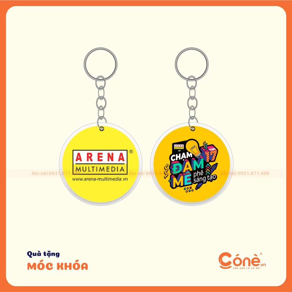 [MKQT017] Móc Khóa Quà Tặng Thiết Kế Logo Giá Rẻ