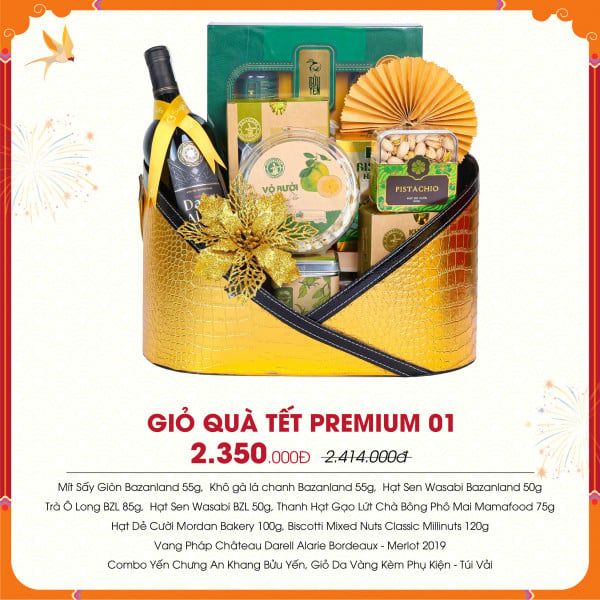 [QTTDN002] Giỏ Quà Tặng Tết Premium 01