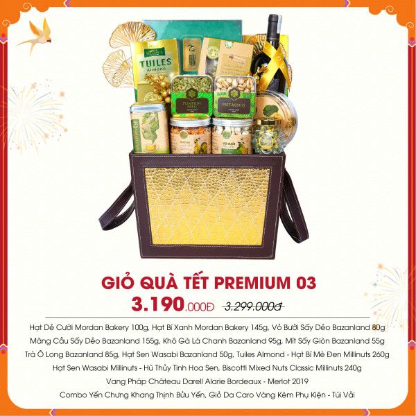 [QTTDN010] Giỏ Quà Tết Premium 03