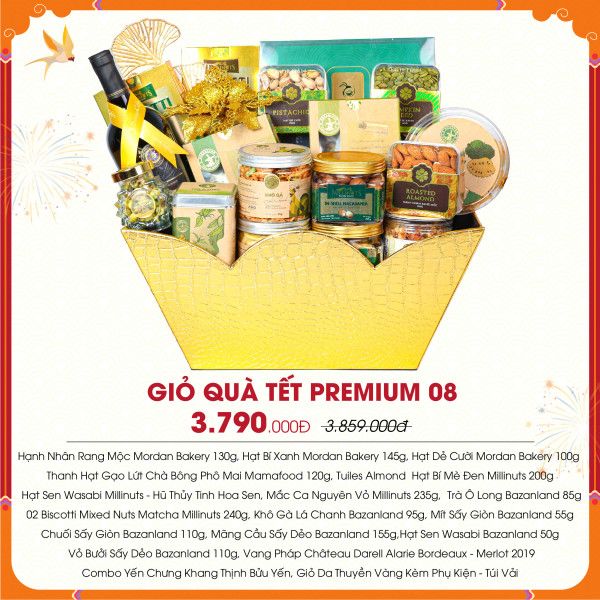 [QTTDN013] Giỏ Quà Tết Premium 08