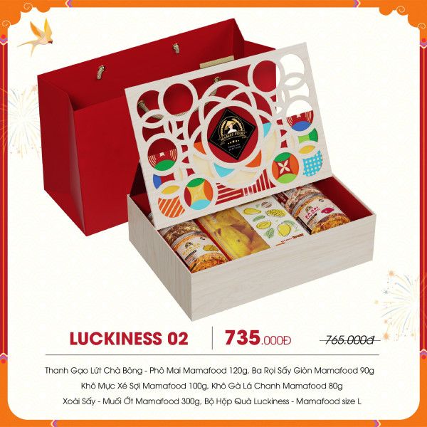 [QTT007] Hộp Quà Tặng Tết Luckiness Cao Cấp