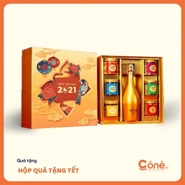 [QTT001] Hộp Quà Tặng Tết Cao Cấp 2024