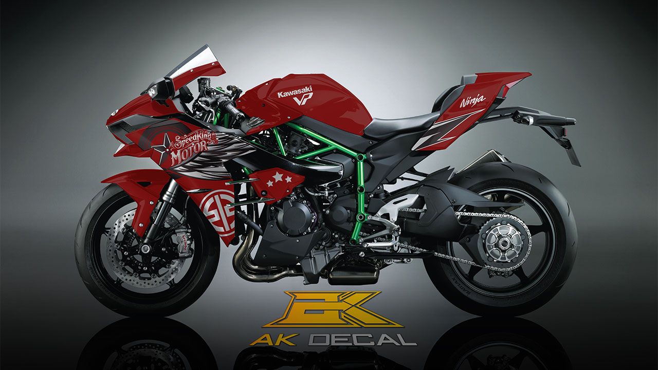 Tem xe Kawasaki Ninja H2 - 003 - AK Premium