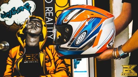  Dán decal nón bảo hiểm - 001 