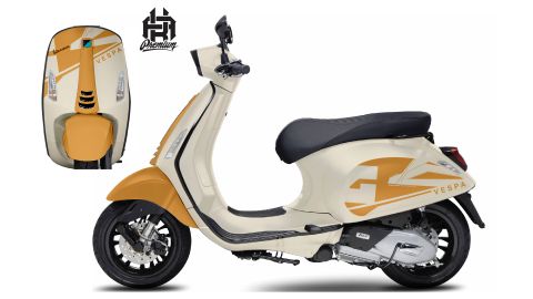 Demo Xe Vespa Sprint Trắng