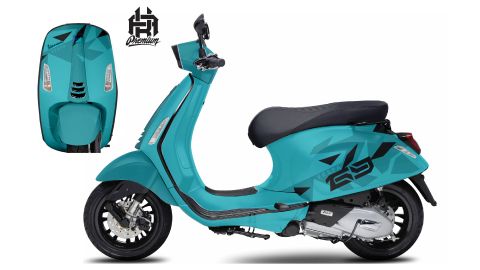 Demo Xe Vespa Sprint Xanh