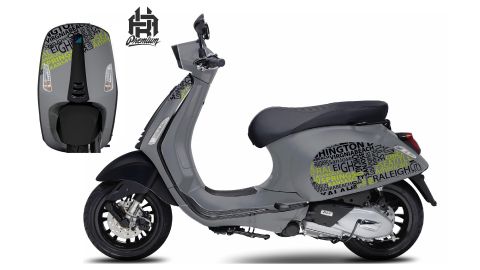 Demo Xe Vespa Sprint Xám