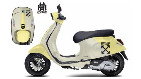 Demo Xe Vespa Sprint Vàng