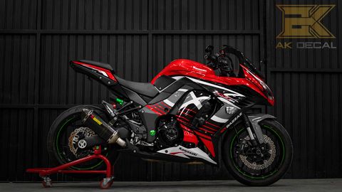 Kawasaki Z1000SX lên tem trùm độ đỏ đen đẹp