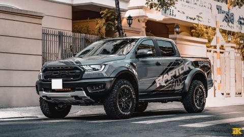 tem xe ford raptor xám xi măng