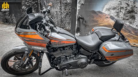 Harley Davidson Low Rider đổi màu xám xi măng