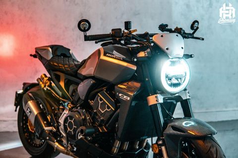Honda CB1000R đổi màu Xám xi măng và đen mạnh mẽ cuốn hút