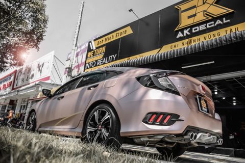 Honda Civic Đổi màu hồng mờ cao cấp