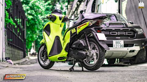 Honda SH150i Dán Decal Đổi Màu Xanh Neon Cực Chất