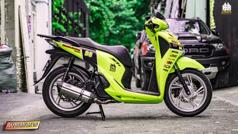Honda SH150i Dán Decal Đổi Màu Xanh Neon Cực Chất