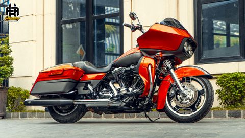 Harley Davidson Road Glide Màu cam dán tem rời nổi bật
