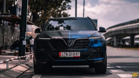 Tem xe Vinfast Lux SA 2.0 xanh camo
