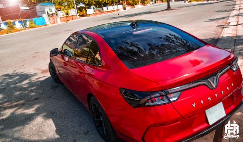 Vinfast Lux A Dán decal màu đỏ tươi cực đẹp
