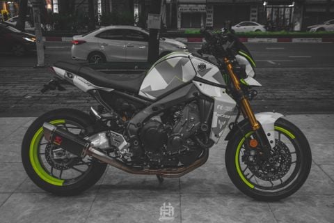 Yamaha MT 09 Dán decal đổi màu trắng tem trùm đẹp