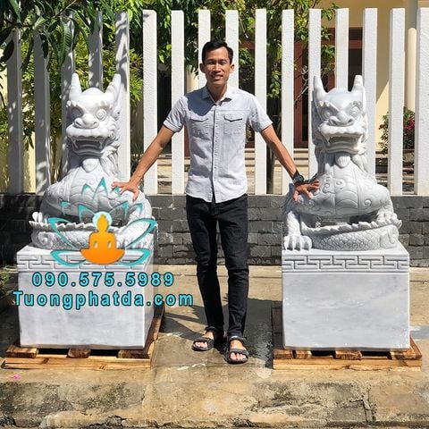 Ấn Rồng Đá Cẩm Thạch Xám Đẹp Nguyên Khối