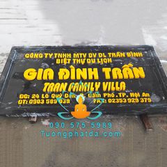 Bảng Hiệu Bằng Đá Đen Cho Villa Gia Đình