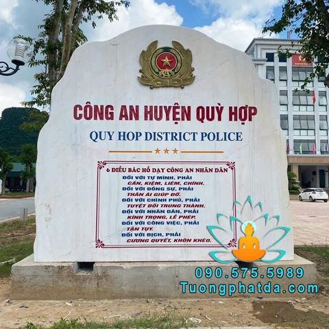 Bảng Hiệu Đá Cẩm Thạch Cho Ngành Công An
