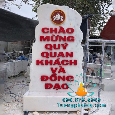 Bảng Hiệu Đá Cẩm Thạch Để Thông Báo, Chào Mừng