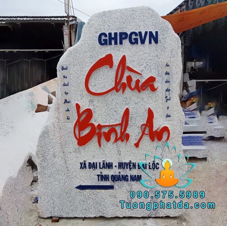 Bảng Hiệu Đá Chỉ Dẫn Cho Chùa, Thiền Viện