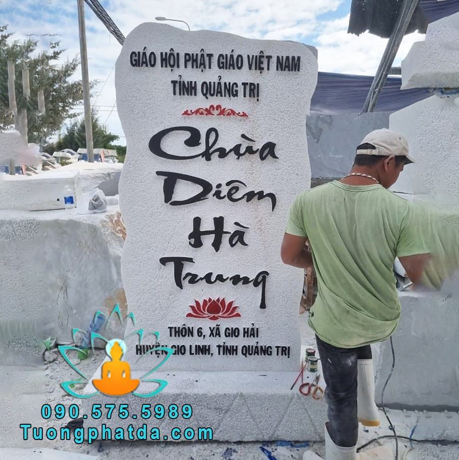 Bảng Hiệu Đá Đẹp Cho Chùa Tại Quảng Trị