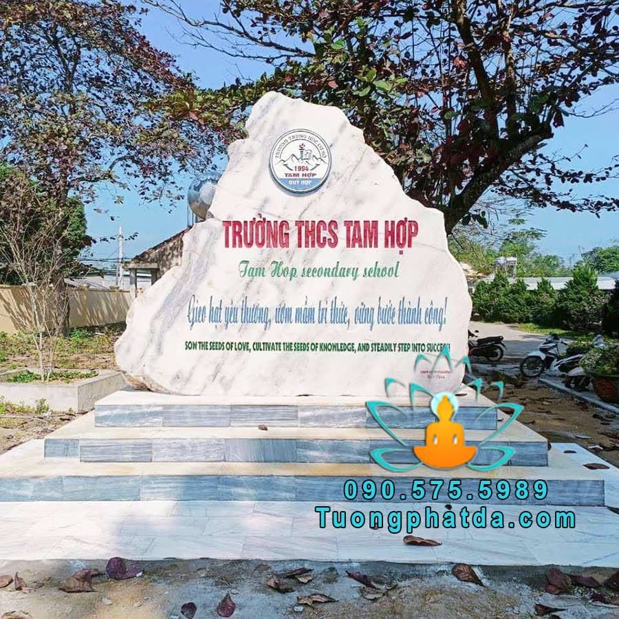 Bảng Hiệu Đá Đẹp Cho Trường THCS Tam Hợp