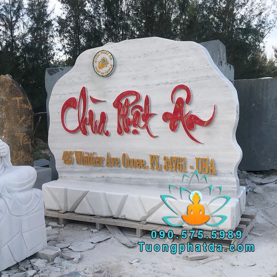 Bảng Hiệu Đá Nguyên Khối Chùa Phật Ân