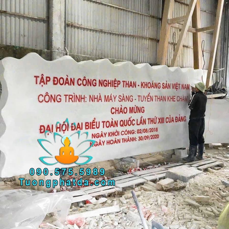 Bảng Hiệu Đá Trắng Khủng Cho Tập Đoàn Than Khoáng Sản