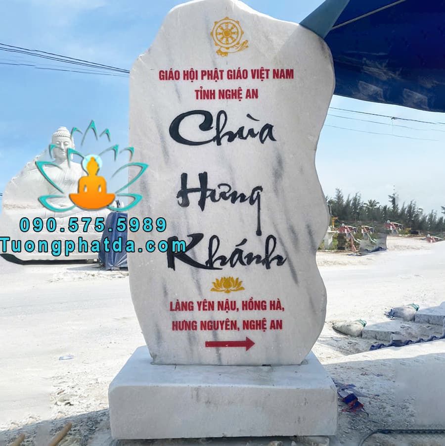Bảng Hiệu Đá Tự Nhiên Cho Chùa Hưng Khánh, Nghệ An