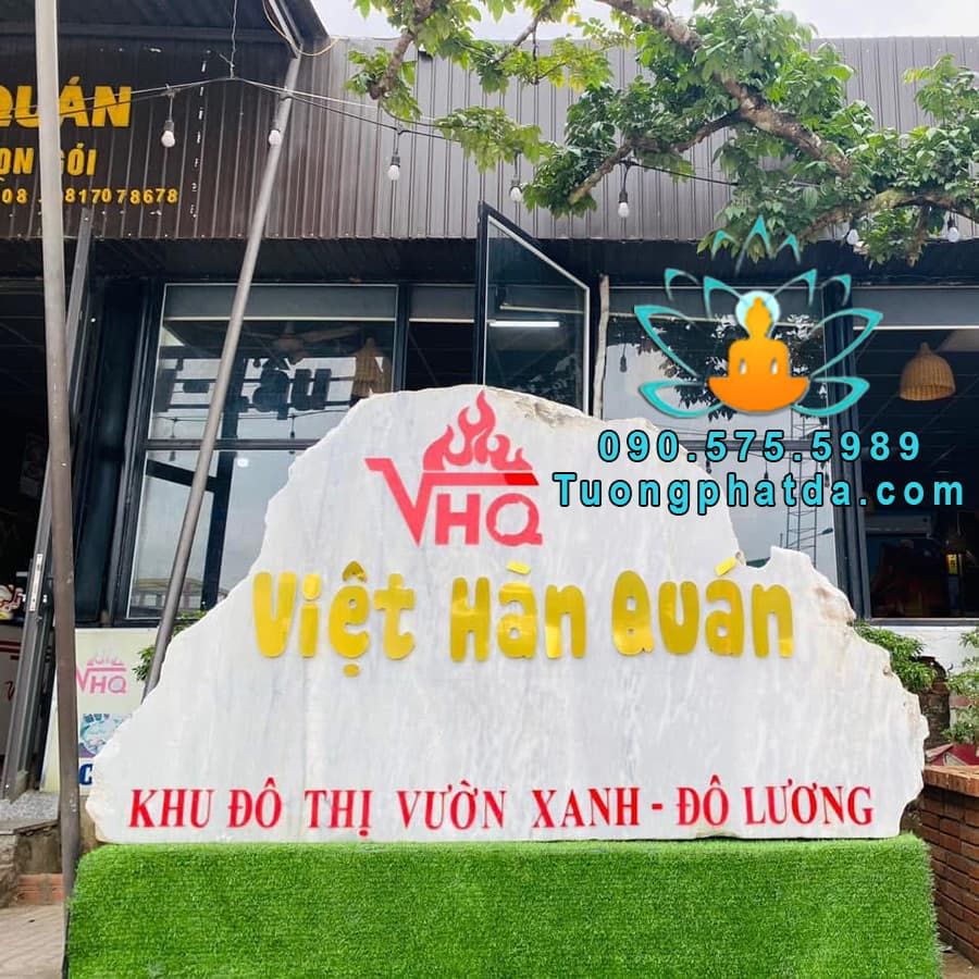 Bảng Hiệu Đá Tự Nhiên Cho Các Nhà Hàng Quán Ăn