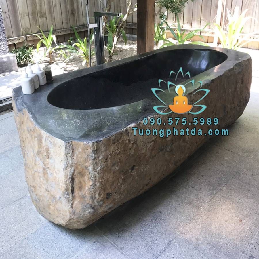 Cung Cấp Bồn Tắm Bằng Đá Bazan Tự Nhiên Nguyên Khối Đẹp
