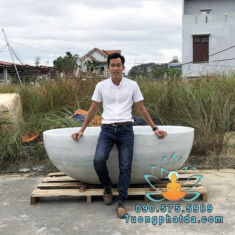 Bộ Bồn Tắm Đá Cẩm Thạch Trắng Đẹp Tại Sài Gòn