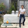 Bán Bồn Tắm Đá Trắng Hình Chữ Nhật Đẹp Nguyên Khối