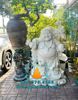 Chế Tác Tượng Di Lặc Gánh Đào Bằng Đá Cẩm Thạch Trắng Đẹp