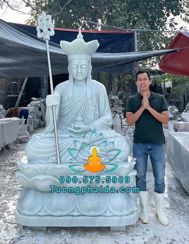 Chế Tác Tượng Địa Tạng Ngồi Bằng Đá Cẩm Thạch Cao 2m Tại Vũng Tàu