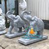 Chế Tác Tượng Voi Chiến Đá Cẩm Thạch Xám Nguyên Khối Đẹp