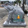 Chế Tác Tượng Voi Chiến Đá Cẩm Thạch Xám Nguyên Khối Đẹp
