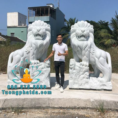 Bán Tượng Sư Tử Đá Phong Thủy Trấn Cổng Số 1 Đà Nẵng