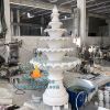 Bộ Đài Phun Nước 6 Tầng Bằng Đá Trắng Cao 1.7m