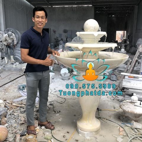 Bộ Đài Phun Nước Đá Phong Thủy Tiểu Cảnh Sân Vườn Đẹp Nhất Tại Hòa Bình