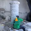 Điêu Khắc Trụ Rồng Đá Cẩm Thạch Xám Đẹp Nguyên Khối