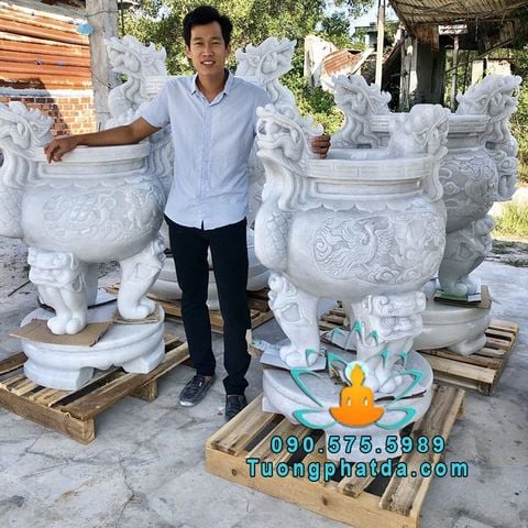 Cung Cấp Lư Hương Đá Tứ Linh Đẹp Nguyên Khối Tại Sài Gòn