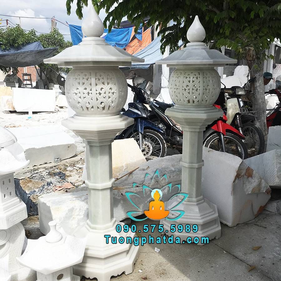 Mẫu Đèn Lồng Đứng Bằng Đá Đẹp Để Chùa, Tịnh Thất Đẹp