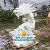 Mẫu Tượng Rồng Đá Trắng Non Nước Đẹp Nguyên Khối
