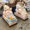 Mẫu Tượng Tỳ Hưu Đá Cẩm Thạch Vàng Đẹp Nguyên Khối