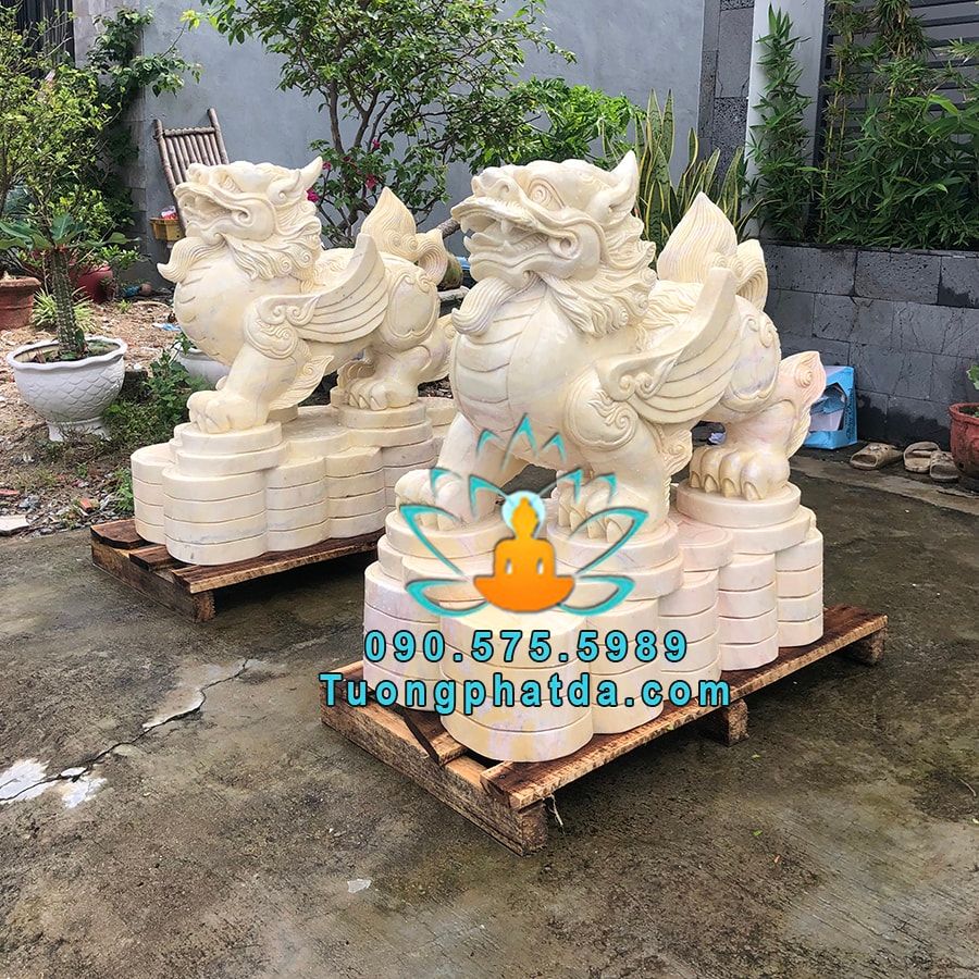 Mẫu Tượng Tỳ Hưu Đá Vàng Phong Thủy Đẹp